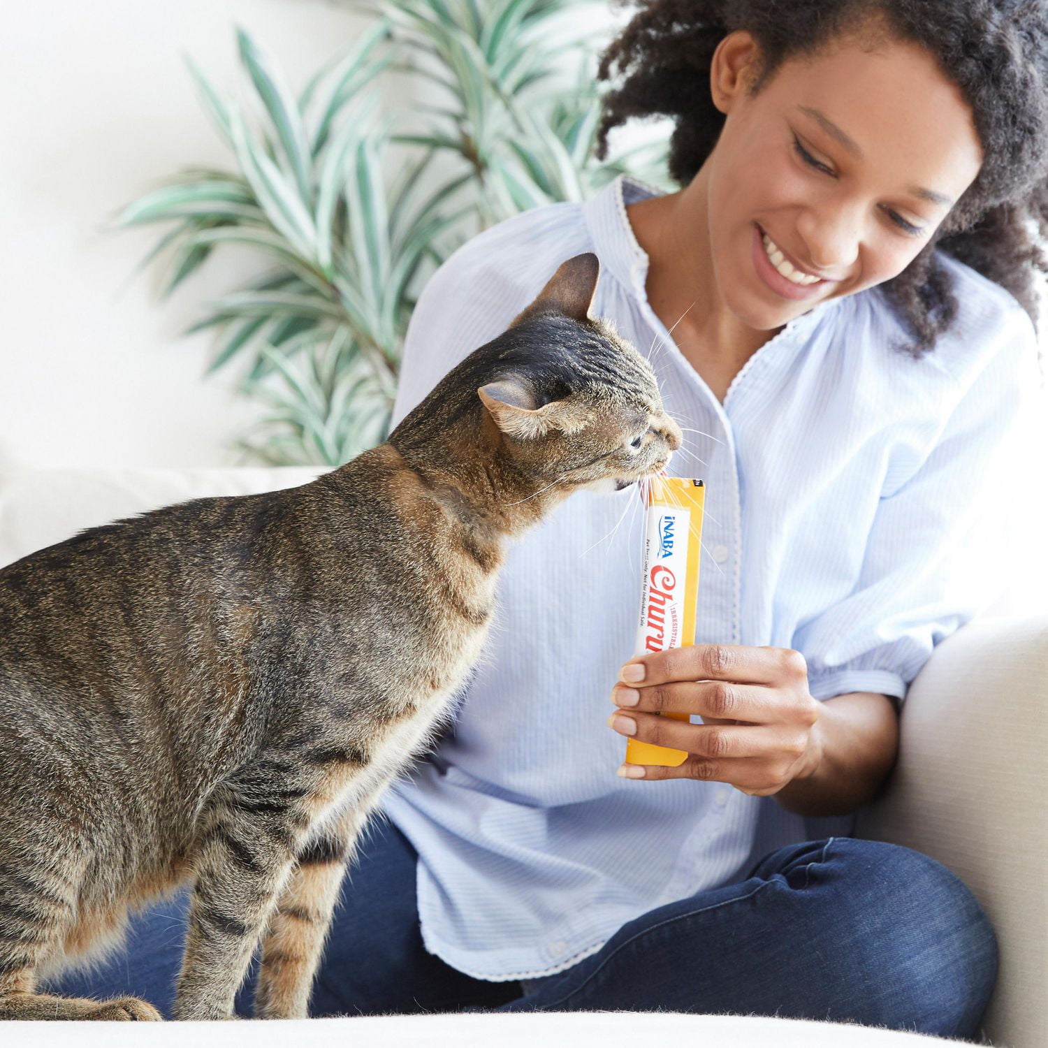 【同梱】churu INABA Churu Cat Treats, Grain-Free Lickable Creamy Purée