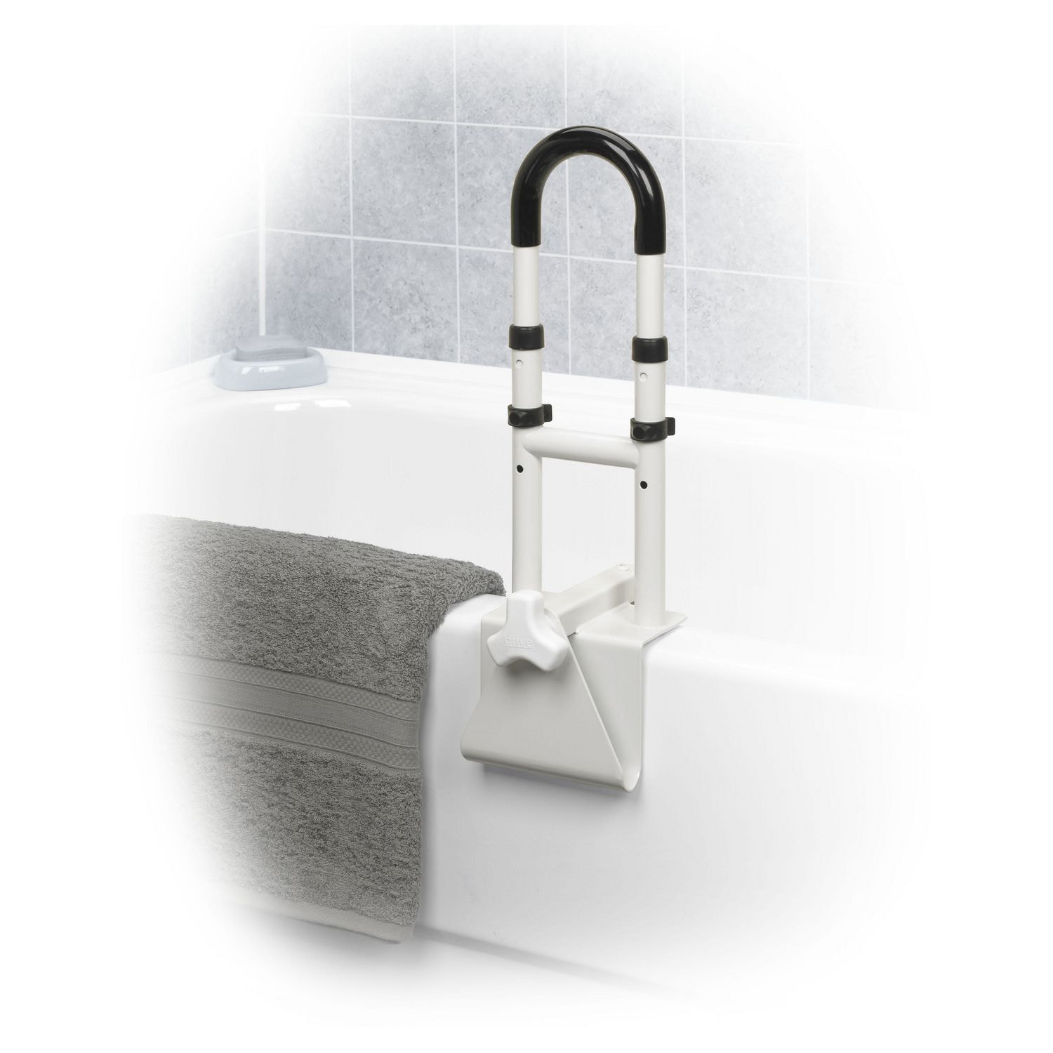 Delta 16 in. x 1 in. Multi-Grip Tub Safety Bar in White DF585 - The Home  Depot