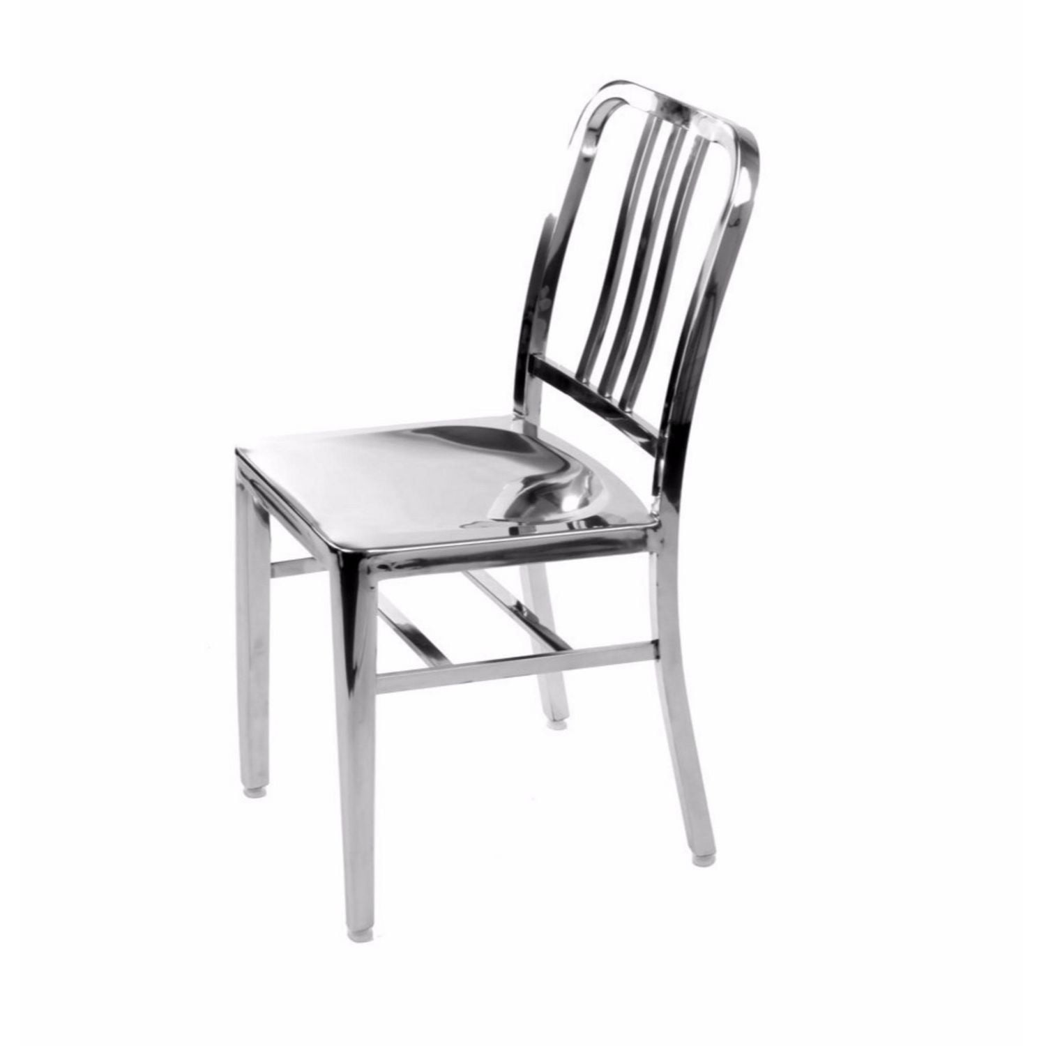 nicer furniture modern salem stainless steel side dining café chair