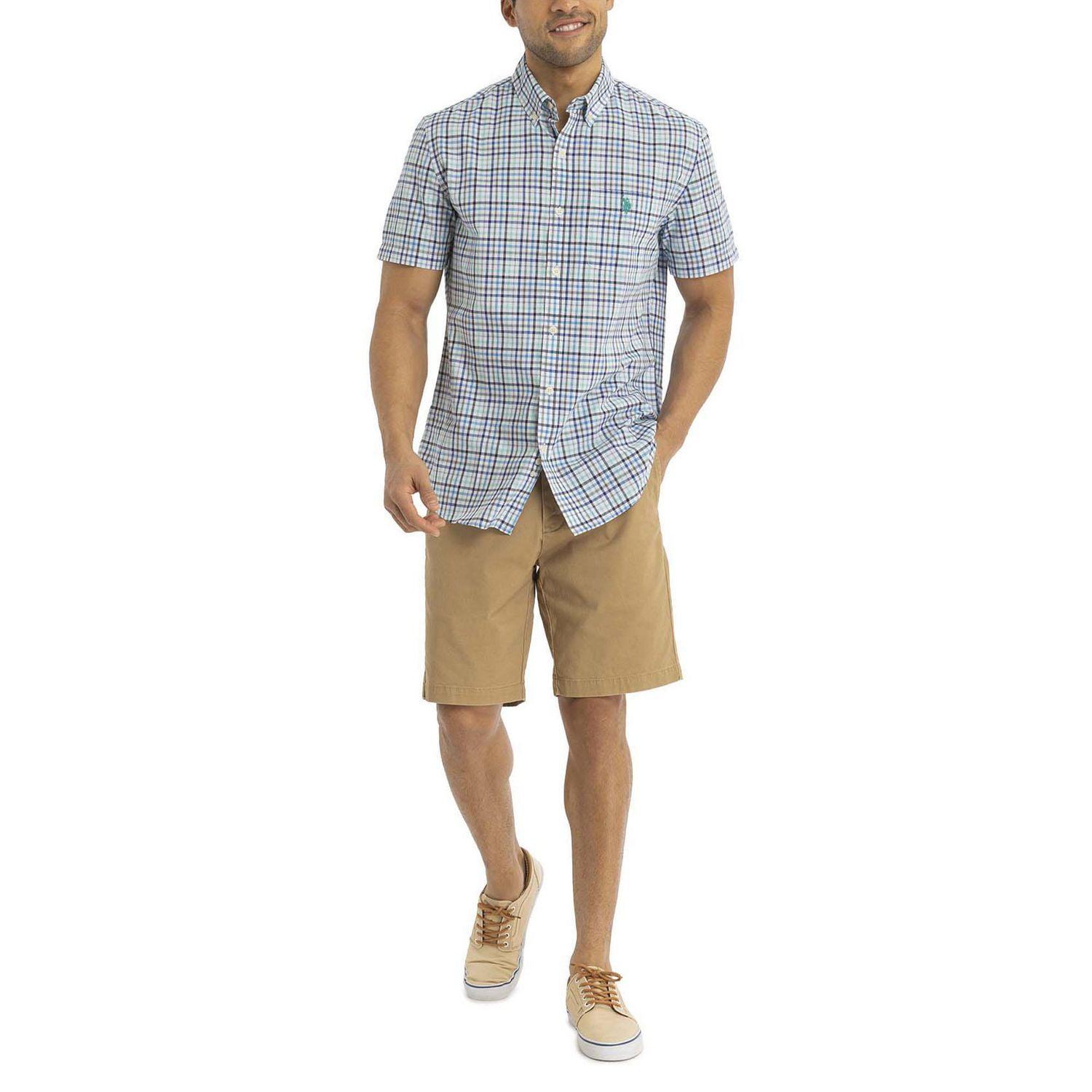 U.S. Polo Men's Woven Short Sleeve Shirt