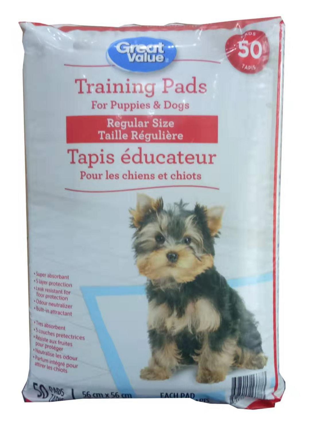 Great Value Regular Puppy Training Pads Walmart Canada