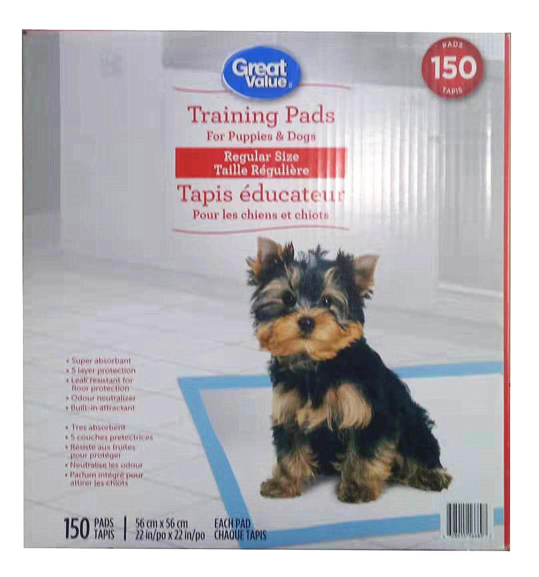 Great Value Regular Puppy Training Pads Walmart Canada