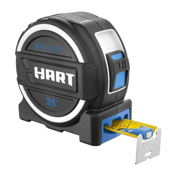 HART 35-Foot Pro Grade Tape Measure, Fraction Markings, Limited Lifetime Warranty