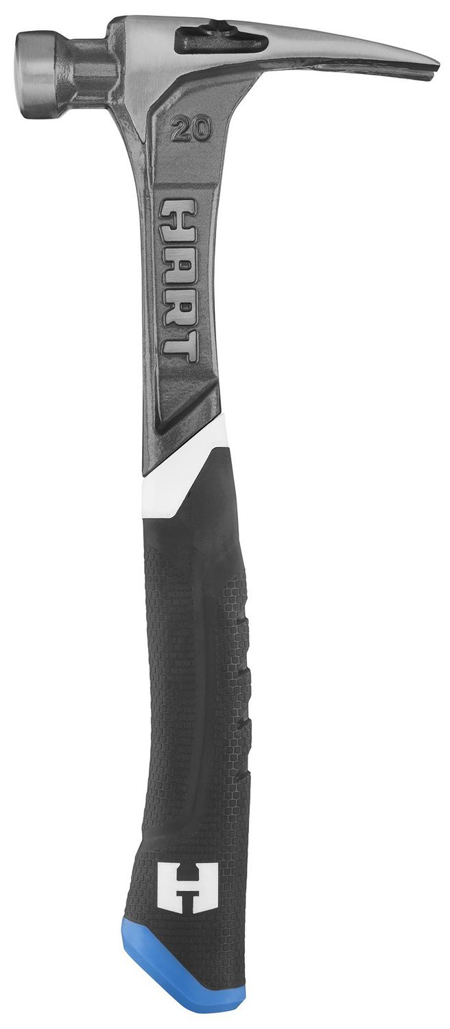 HART 16oz Fiberglass Handle Hammer, Rip Claw, Magnetic Nail Starter 