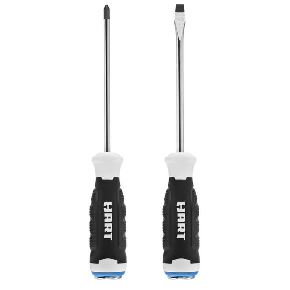 HART 2-Piece Demo Screwdriver Set, Phillips and Slotted Magnetic Tips, Limited Lifetime Warranty