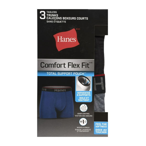 Hanes Men's Trunk 4-Pack Underwear X-Temp Total Support Pouch Gym Sport  Workout