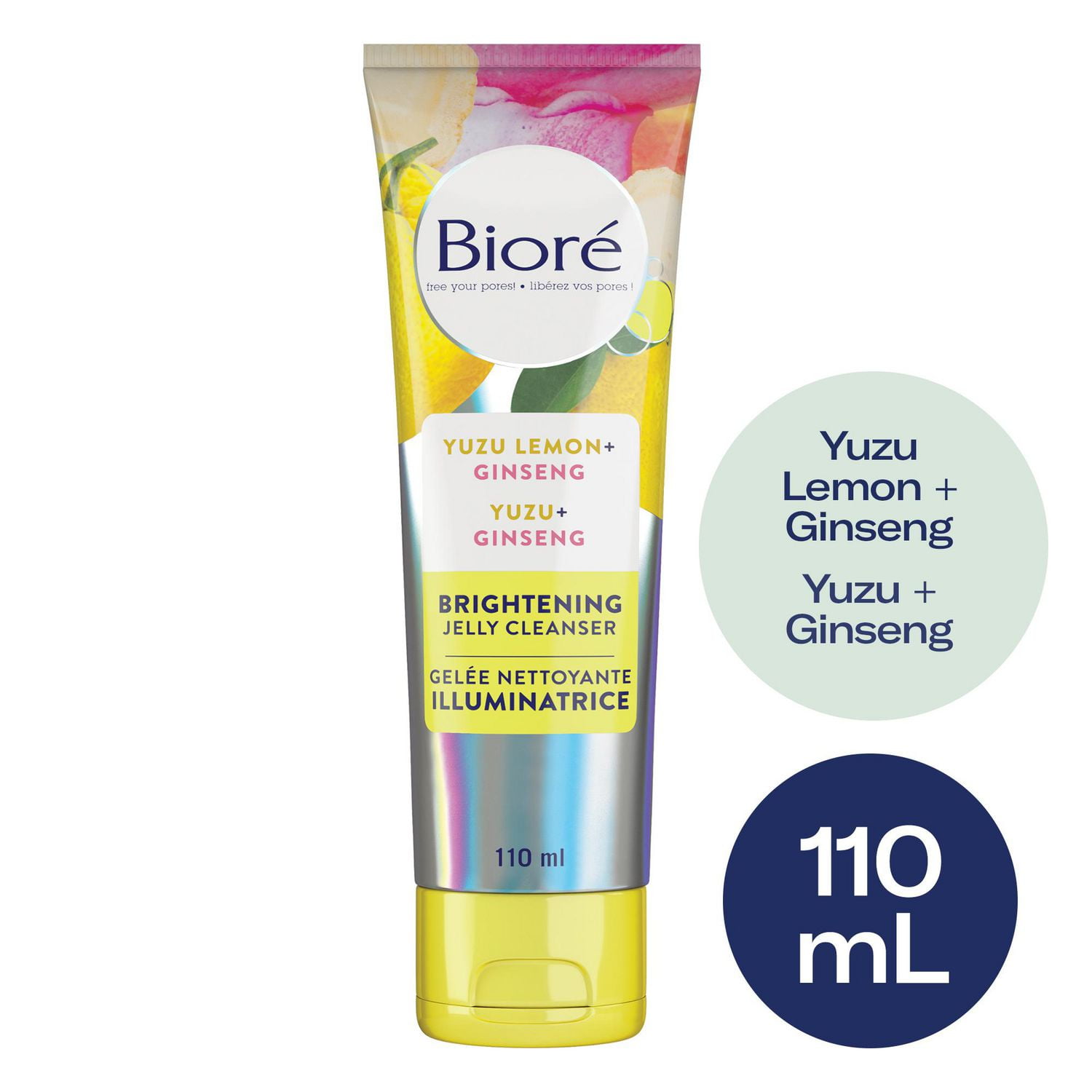 Bioré Daily Brightening Jelly Cleanser, with Yuzu Lemon + Ginseng
