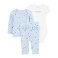 thumbnail image 1 of Carter's Child of Mine Baby Girls' 3 Piece Set - Blue Bird, 1 of 6