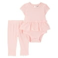 thumbnail image 1 of Carter's Child of Mine Baby Girls' Bodysuit Pant Set - Pink, 1 of 3