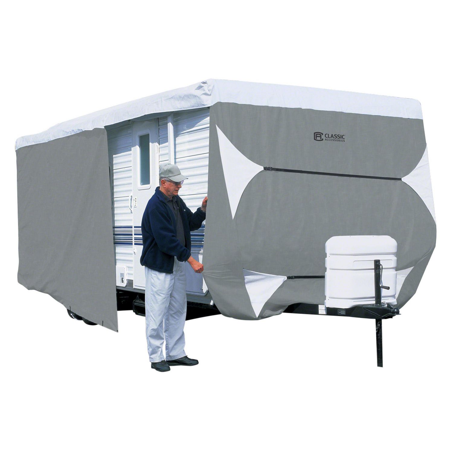 Housse de luxe pour caravane ou pour remorque de VR Over Drive PolyPRO™3 de Classic Accessories, pour VR de 10,7 m à 11,6 m