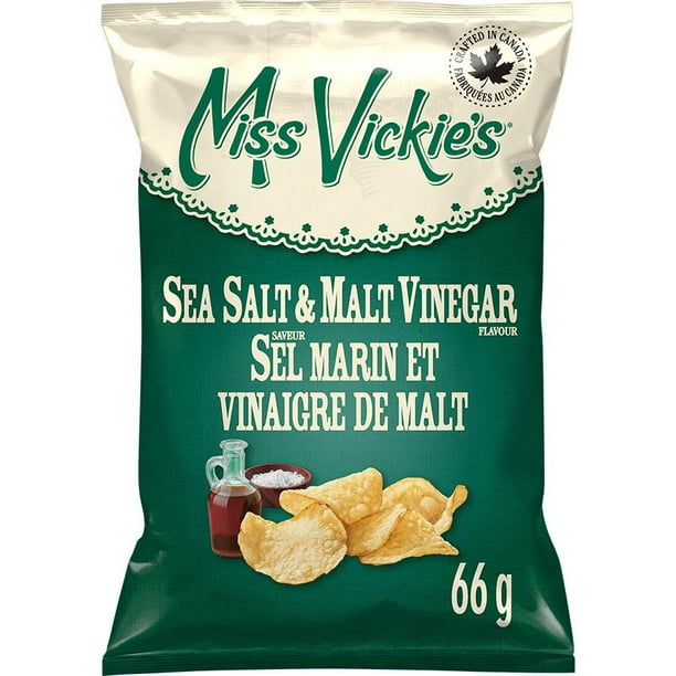 Miss Vickie's Sea Salt & Malt Vinegar flavour kettle cooked potato