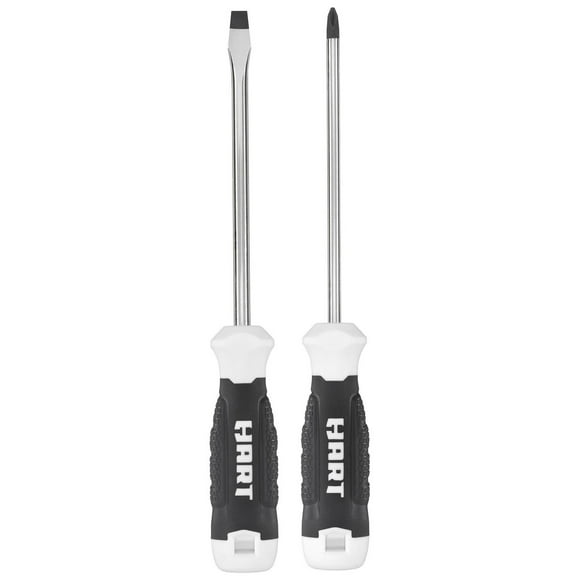 HART 2-Piece Screwdriver Set with Comfort Grip Handle, Limited Lifetime Warranty
