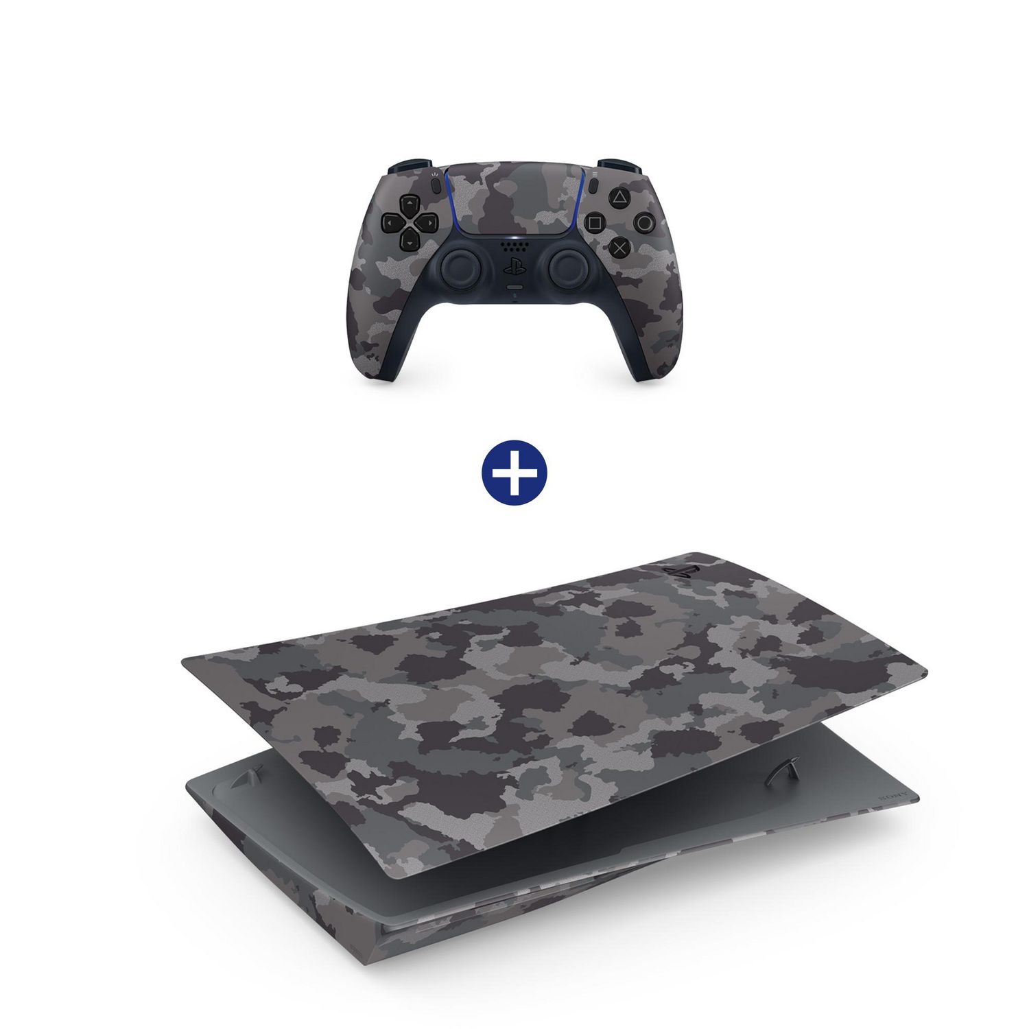 DualSense PS5 - Gris camouflage - Déclencheurs adaptatifs