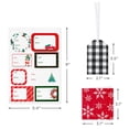 thumbnail image 3 of Hallmark Christmas Gift Tags with Ribbon, Sticker Seals, and Mini Notecards (Elegant Plaid, Snowflakes, Cardinals) for Gift Bags and Wrapped Presents, 3 of 7