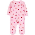 thumbnail image 2 of Carter's Child of Mine Baby Girls' Sleep N Play Pink Heart, 2 of 3