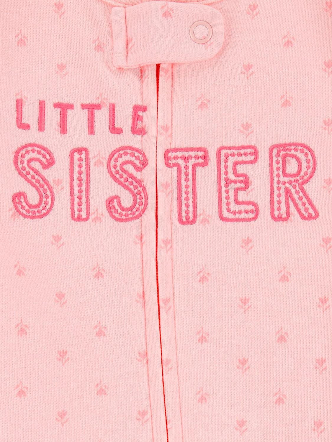 Carter's Child of Mine Baby Girls' Sleep N Play Floral Little Sister, Preemie - 6/9 Months