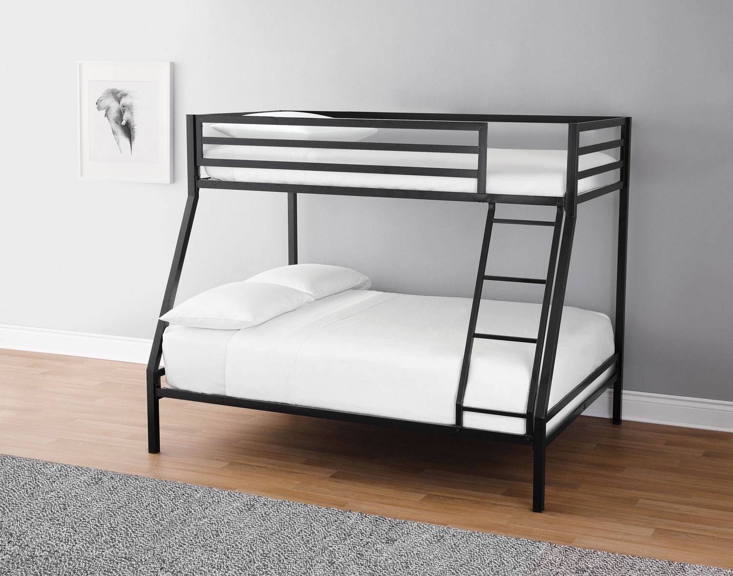 Mainstays Twin Over Full Metal Black, Mainstays Metal Bunk Bed Assembly Instructions