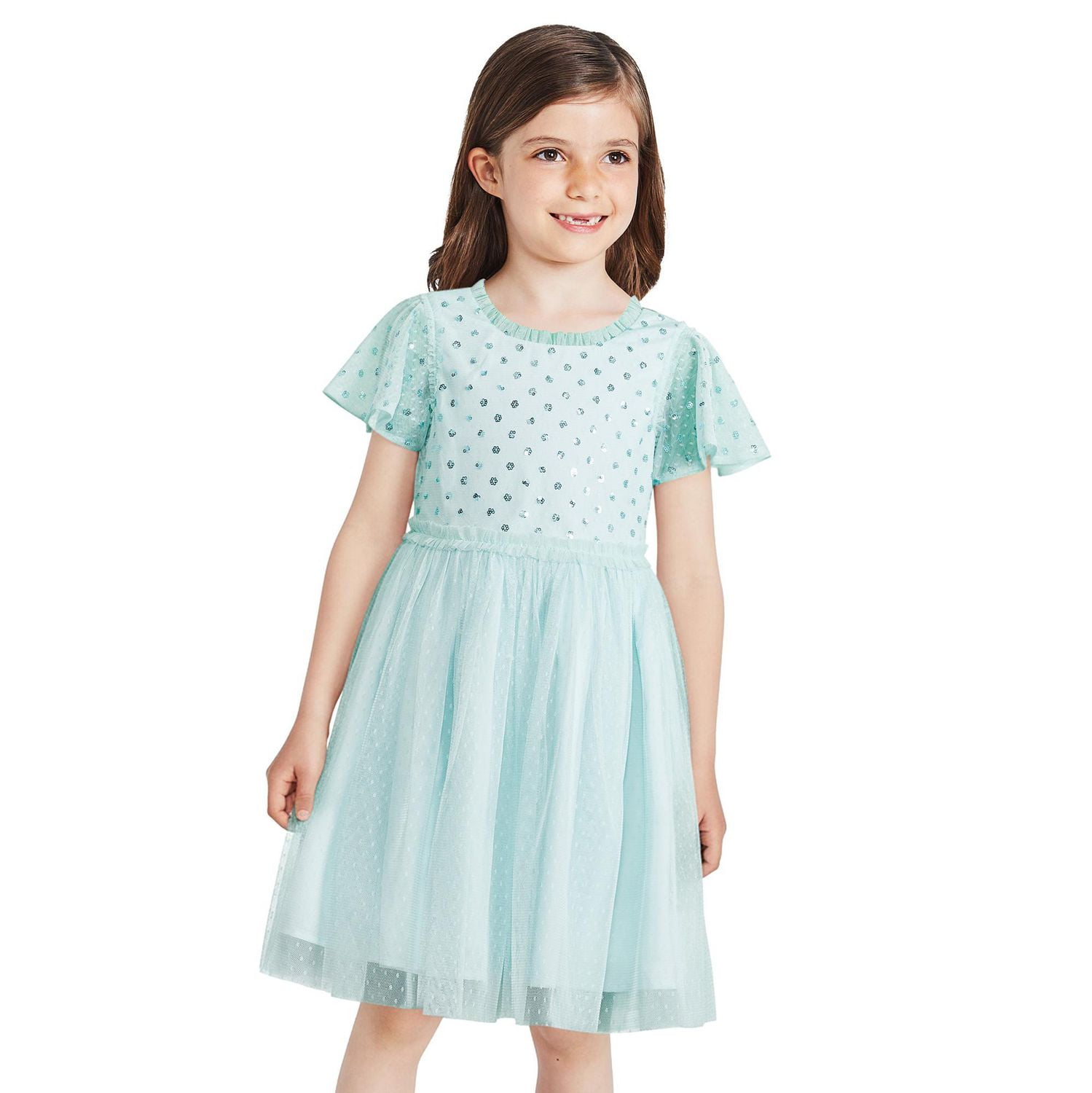 Robe en maille à paillettes George pour filles