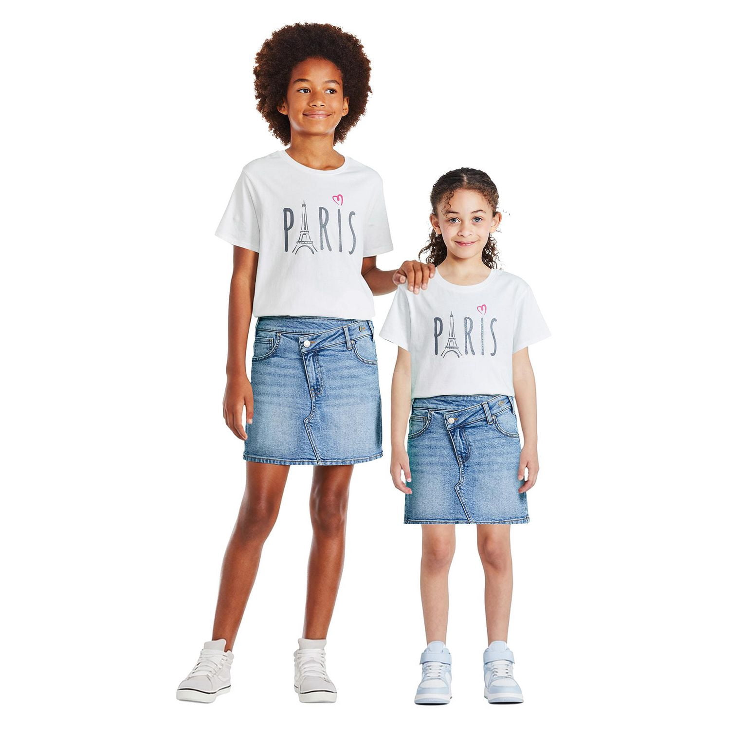 George Girls' Asymmetrical Waist Denim Skirt