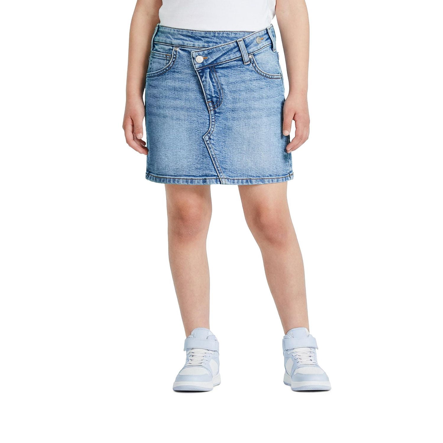 George Girls' Asymmetrical Waist Denim Skirt