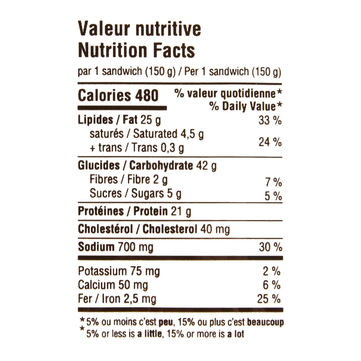 Sandwich à la salade de poulet Martel 150 g