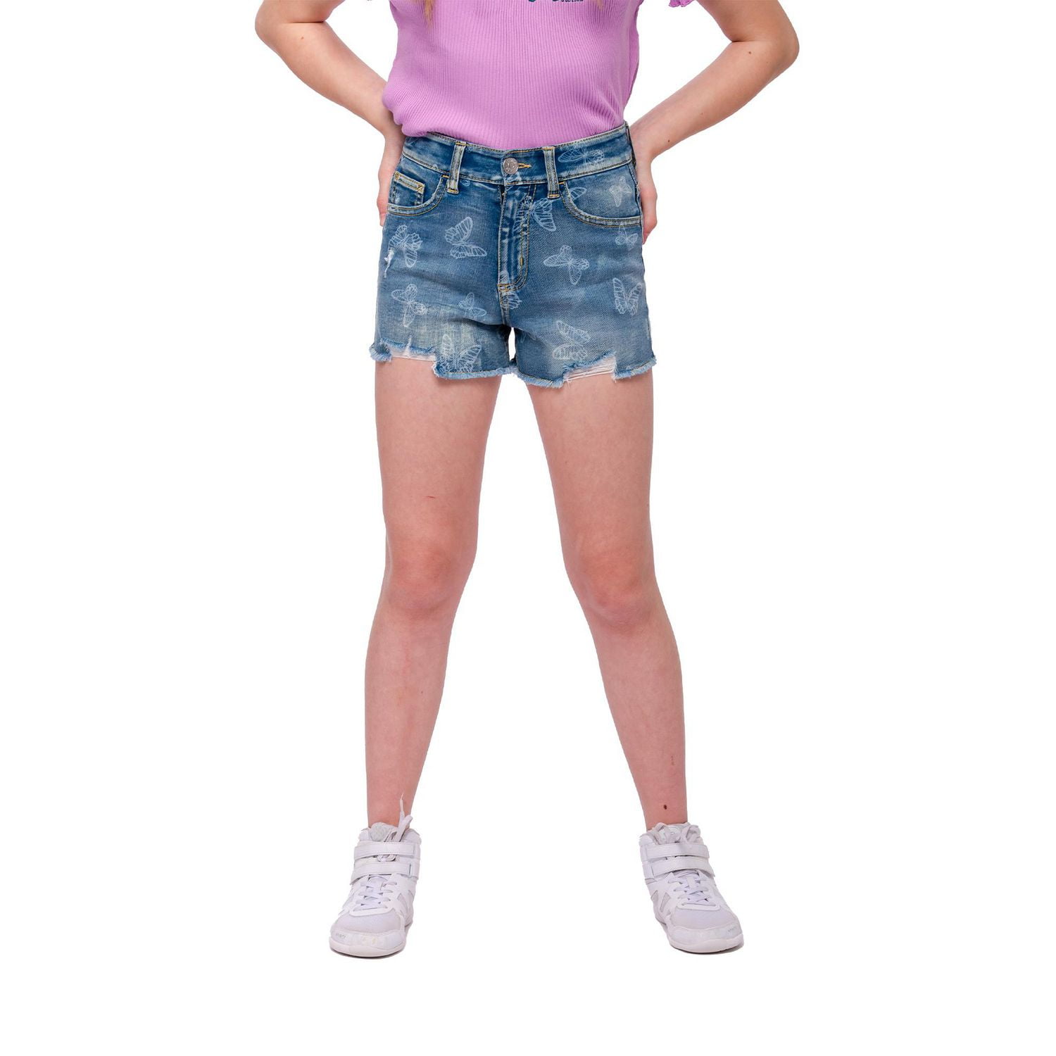 Girls Justice Social Butterfly Shorts