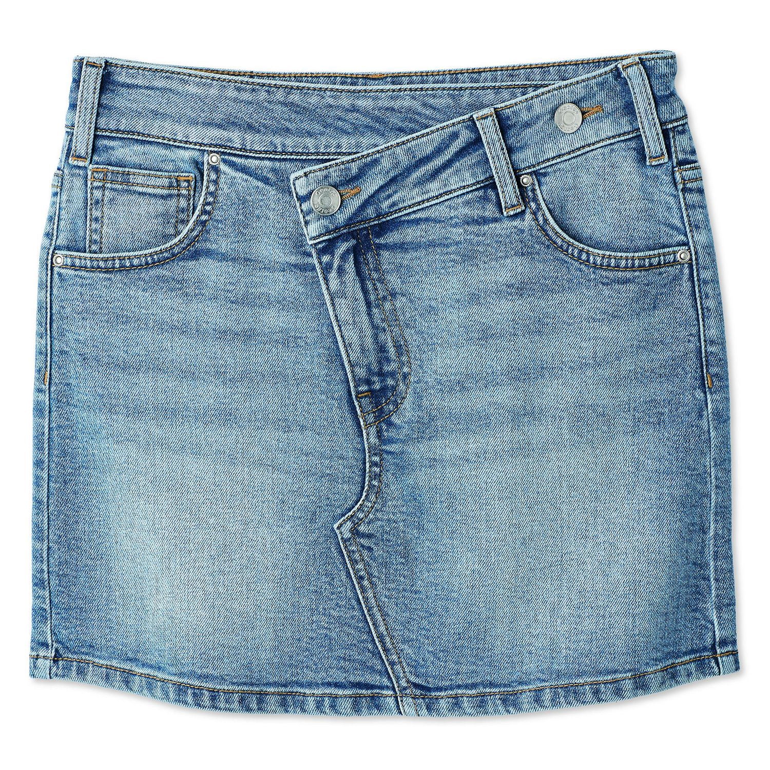 George Girls' Asymmetrical Waist Denim Skirt
