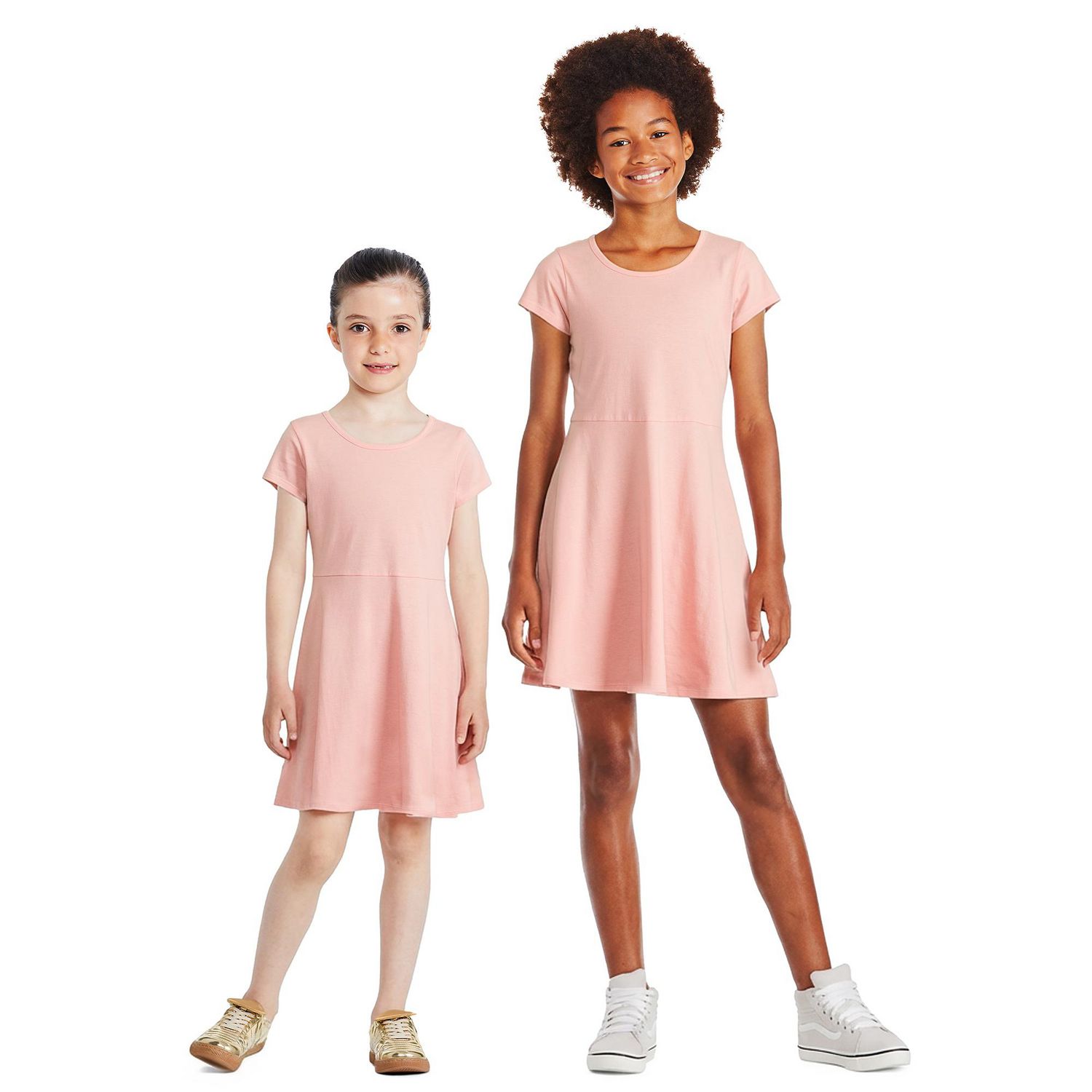 Robe patineuse à manches courtes George pour filles