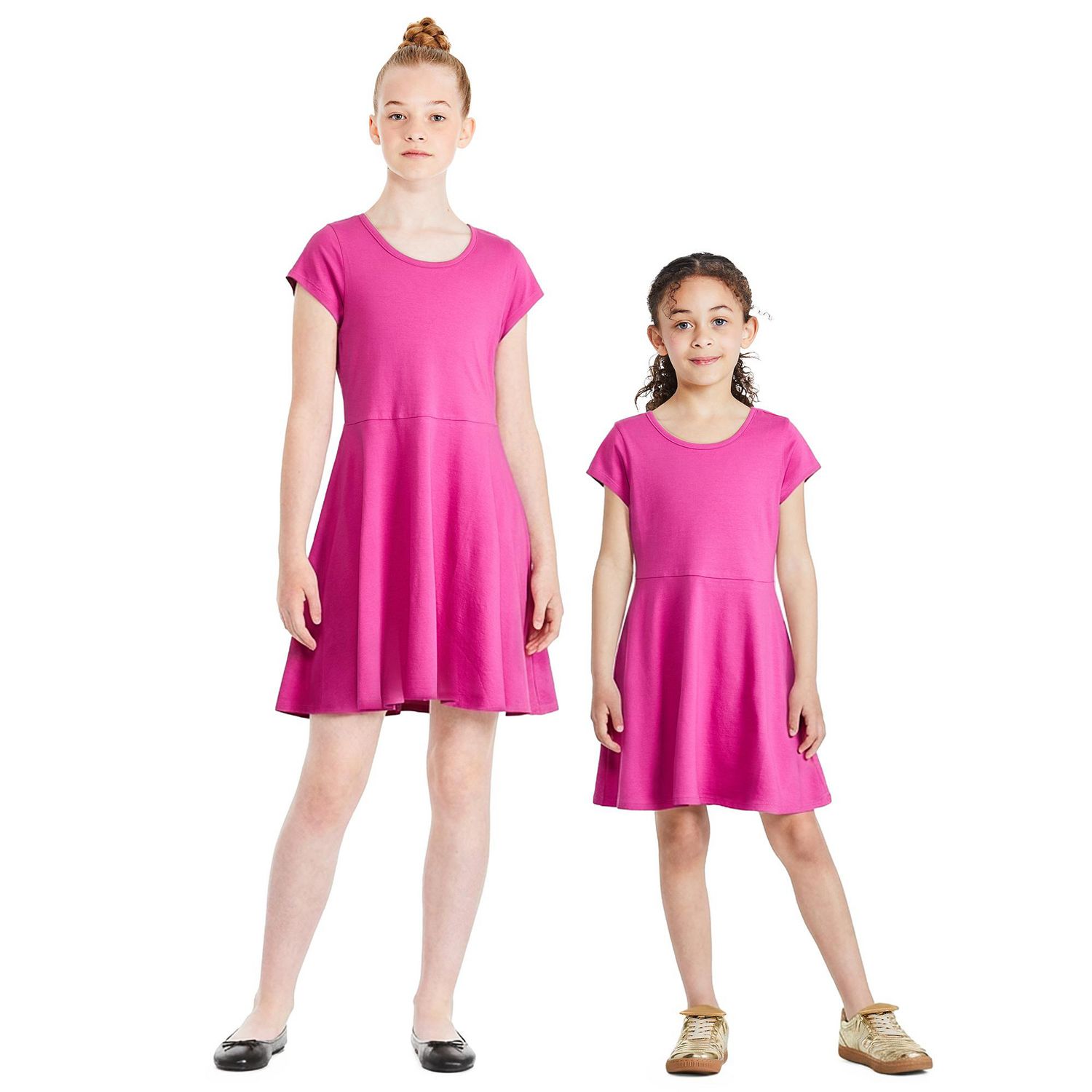 Robe patineuse à manches courtes George pour filles