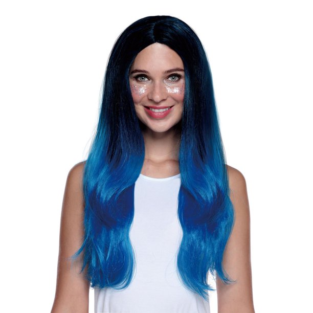 WAY TO CELEBRATE OMBRE WIG BLACK BLUE Walmart.ca