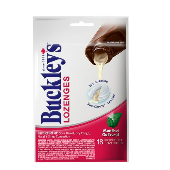 Buckley's Lozenges, 18 Lozenges Menthol Outburst