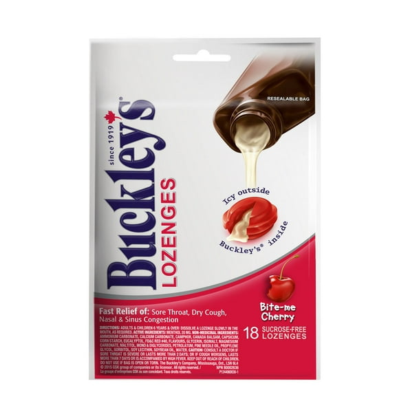 Buckley's® Cough Lozenges Bite-Me Cherry 18 Lozenges Cherry, 18 Lozenges Cherry