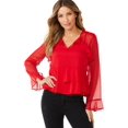 thumbnail image 2 of Sofia Jeans by Sofia Vergara Women's Flounce Hem Top, 2 of 3