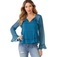 thumbnail image 1 of Sofia Jeans by Sofia Vergara Women's Flounce Hem Top, 1 of 3