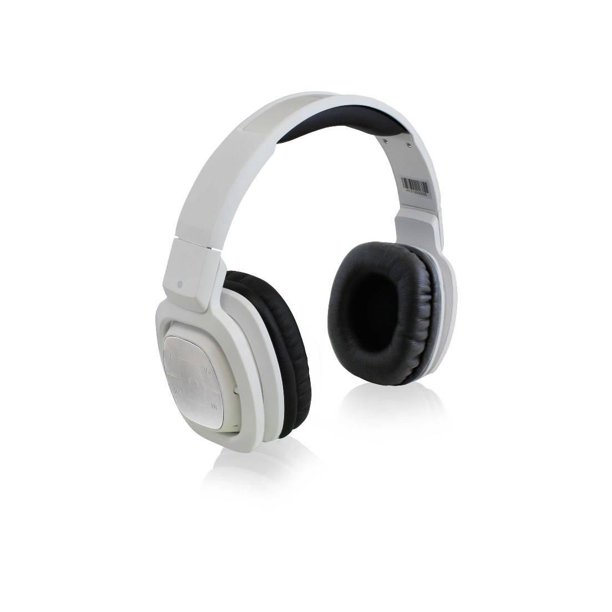 Casque d'écoute DJ Bluetooth 3.0 pliable avec écouteurs rotatifs-blanc