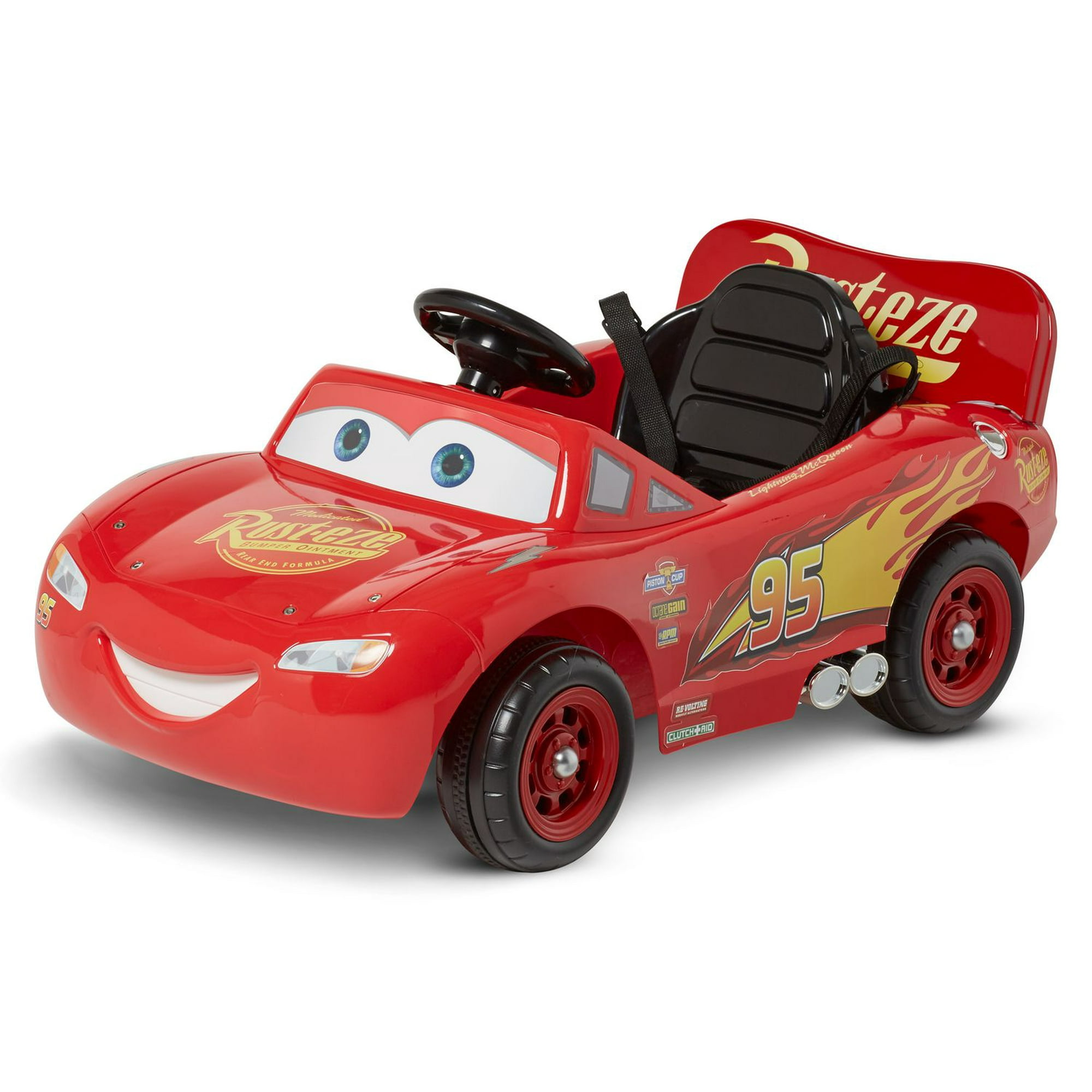 KidTrax Disney Pixar Cars 3 Lightning McQueen Parent Steer Assist