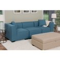 thumbnail image 4 of CorLiving Lida Blue Fabric 3 Piece Sectional Sofa Set, 4 of 5