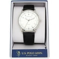 thumbnail image 2 of U.S. Polo Assn. Men’s Silver-Tone Analog Watch with Black Strap, 2 of 3
