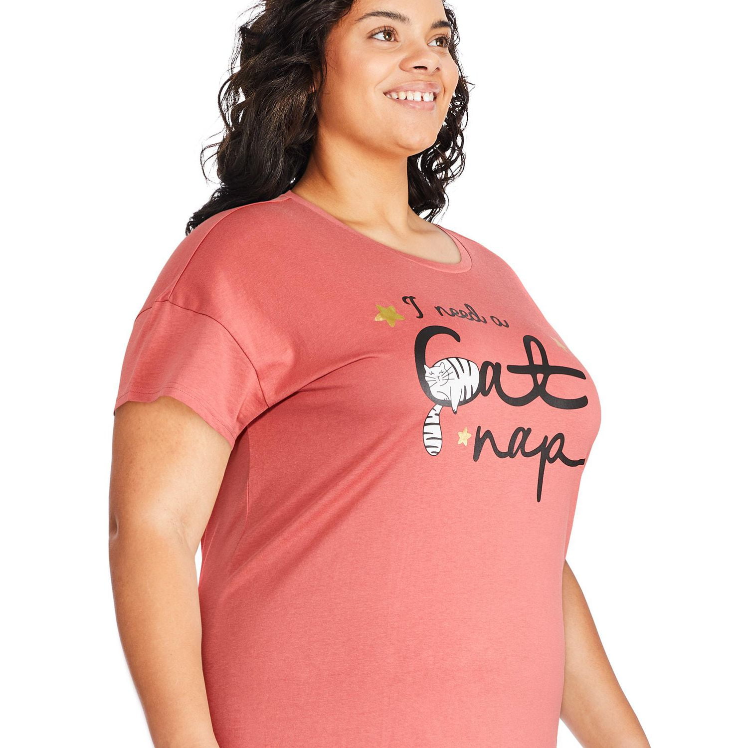 George Plus Women's Crew Neckline Nightshirt