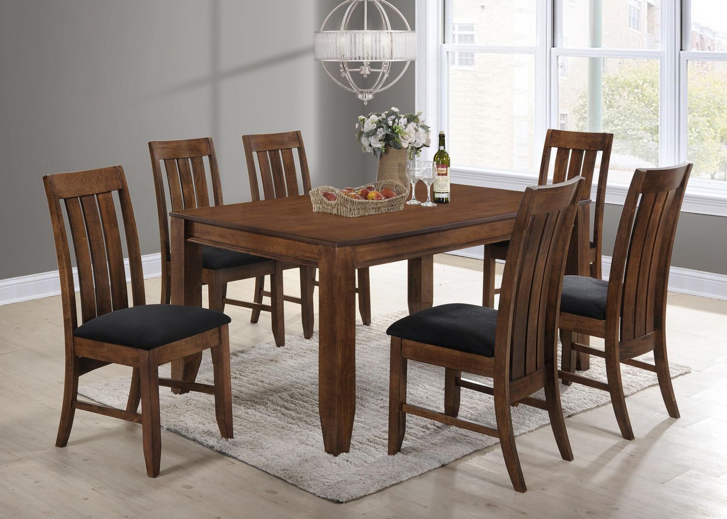 K-LIVING TARGA SOLID WOOD DINING TABLE IN ANTIQUE PINE FINISH | Walmart ...