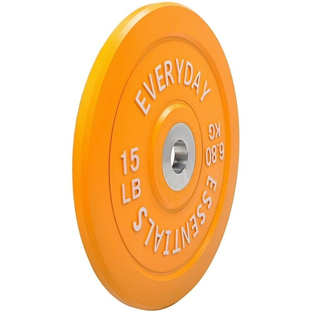Everyday Essentials Color Coded Olympic Bumper Plate Weight Plate