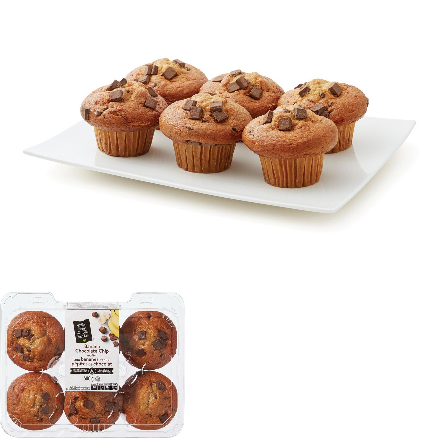 Your Fresh Market Banana Chocolate Chip Muffins Walmart Canada