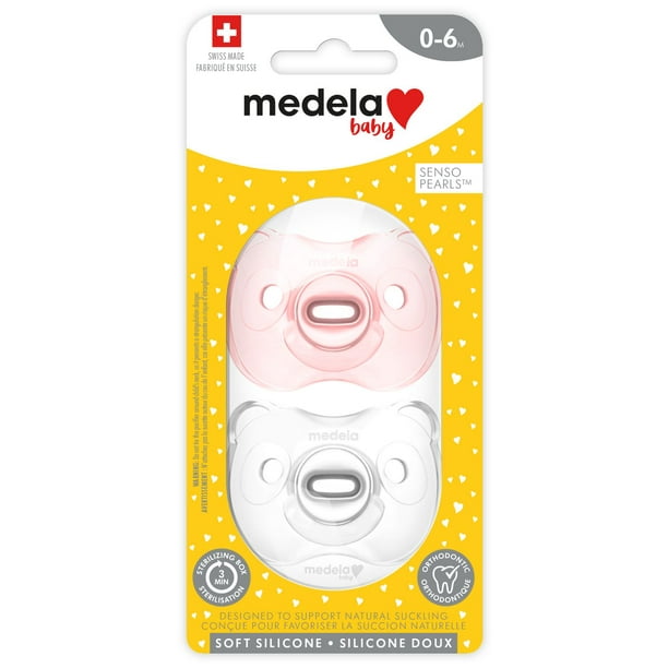 Medela Baby new SOFT SILICONE one-piece Pacifier designed to support baby's  natural suckling, BPA free, Lightweight and orthodontic. 0-6 mo Boy 2pk 