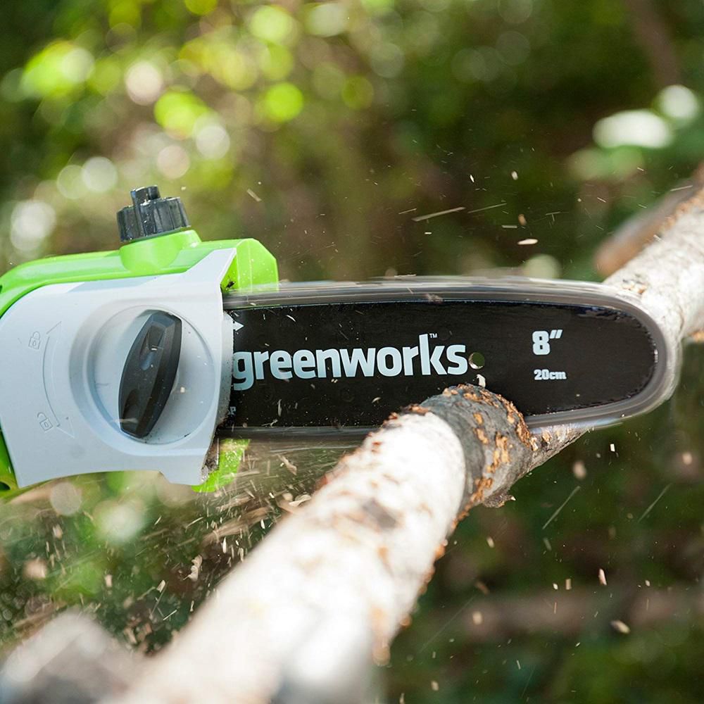 Greenworks 40V 8.5 Inch Cordless Pole Saw with Hedge Trimmer