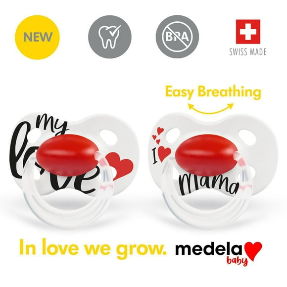 Medela Baby new ORIGINAL Pacifier, Perfect for everyday use, BPA free, Lightweight and orthodontic - Baby pacifier 18+ months- 2 pack