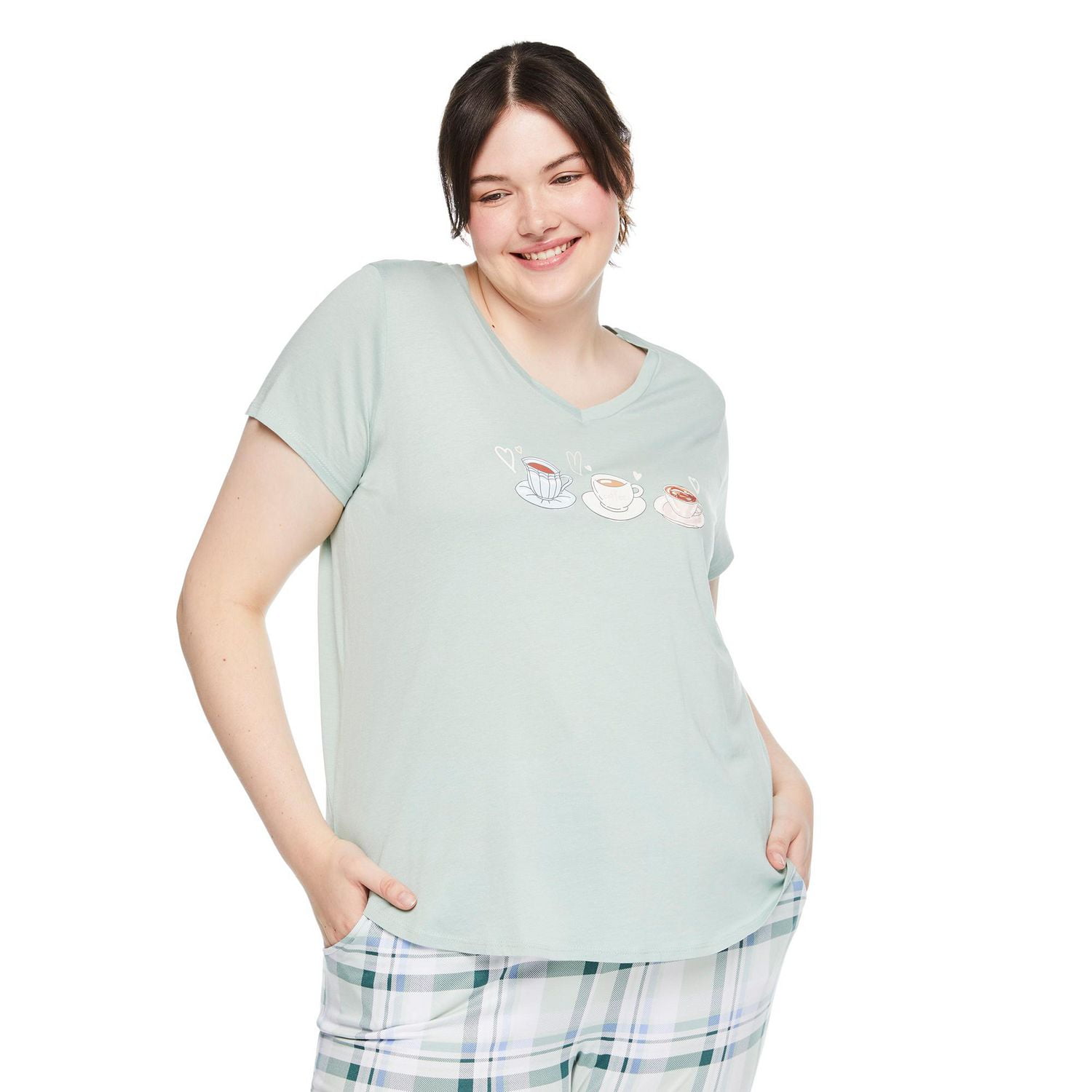 T-shirt avec encolure en V George Plus pour femmes