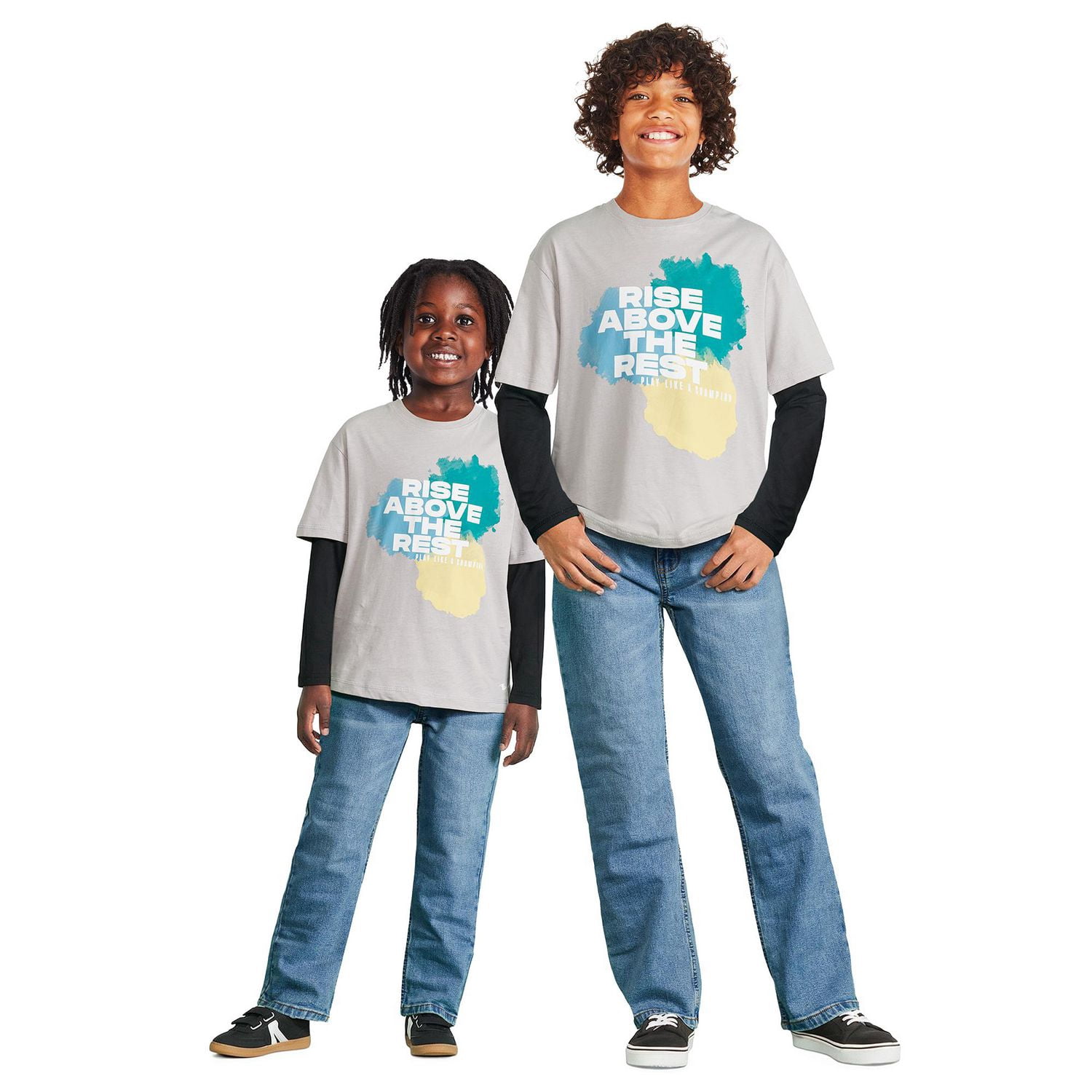 Athletic Works Boys' Long-Sleeve Fooler T-Shirt