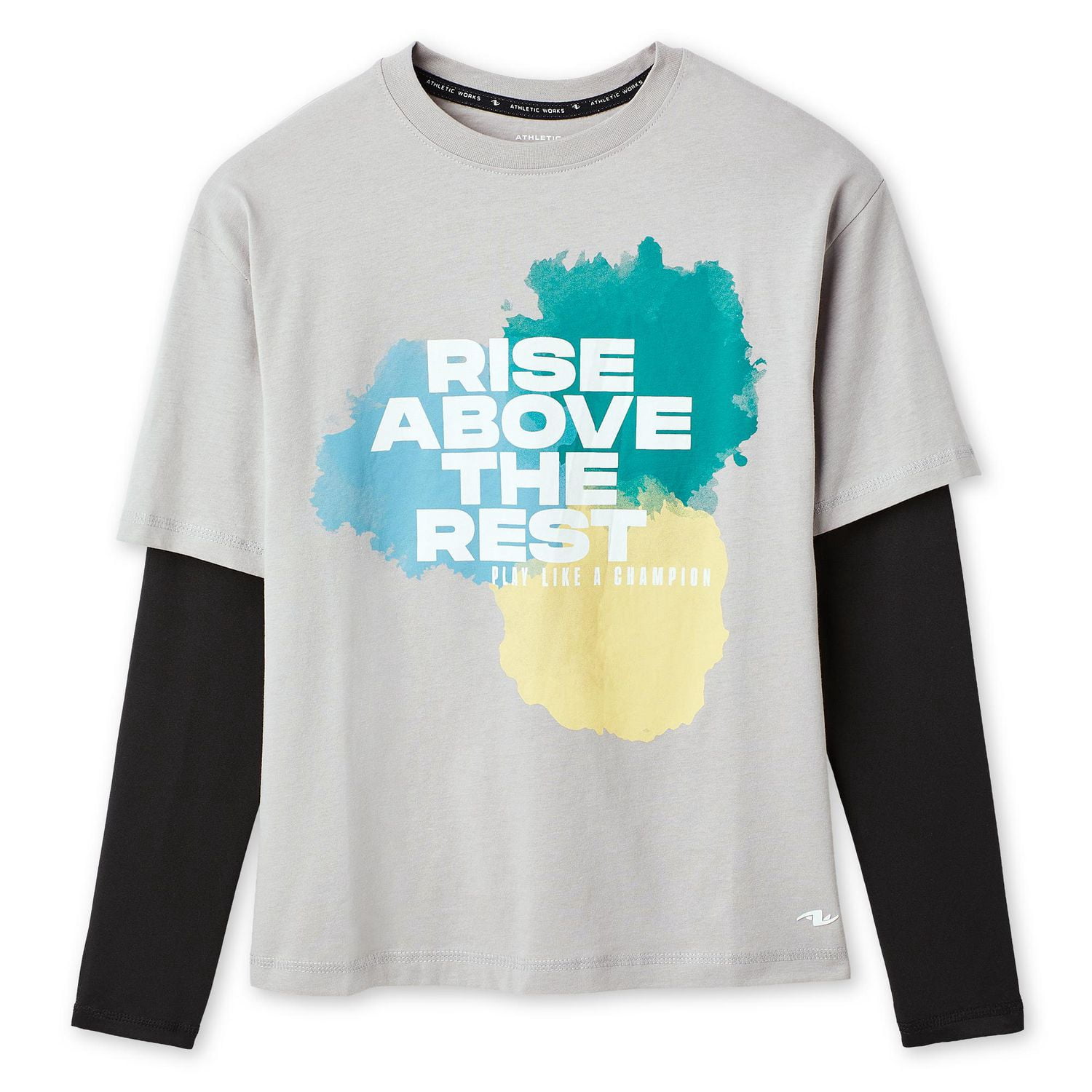 Athletic Works Boys' Long-Sleeve Fooler T-Shirt