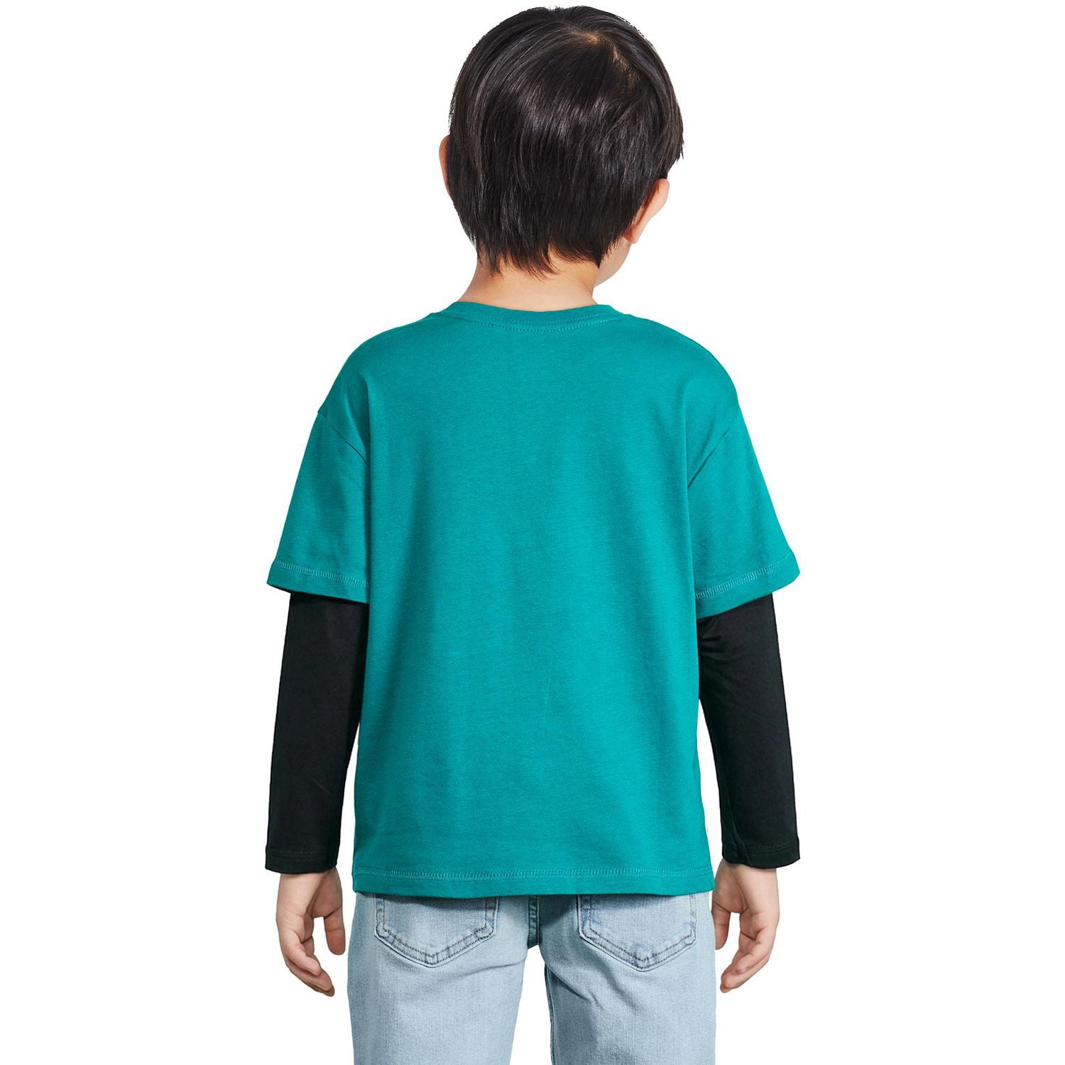 T-shirt trompe-l’œil à manches longues Athletic Works pour garçons