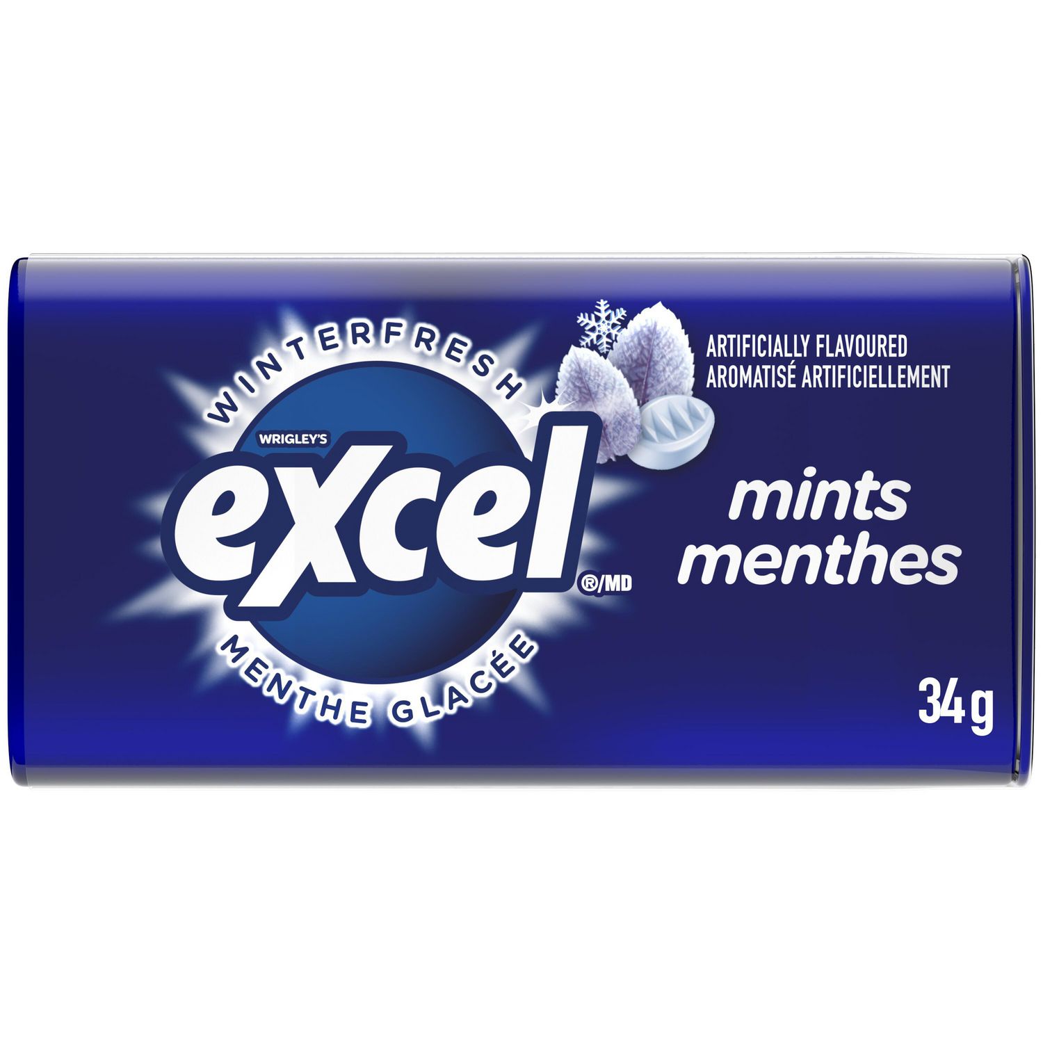 EXCEL, Winterfresh Flavoured Mints, 34g, 1 Tin